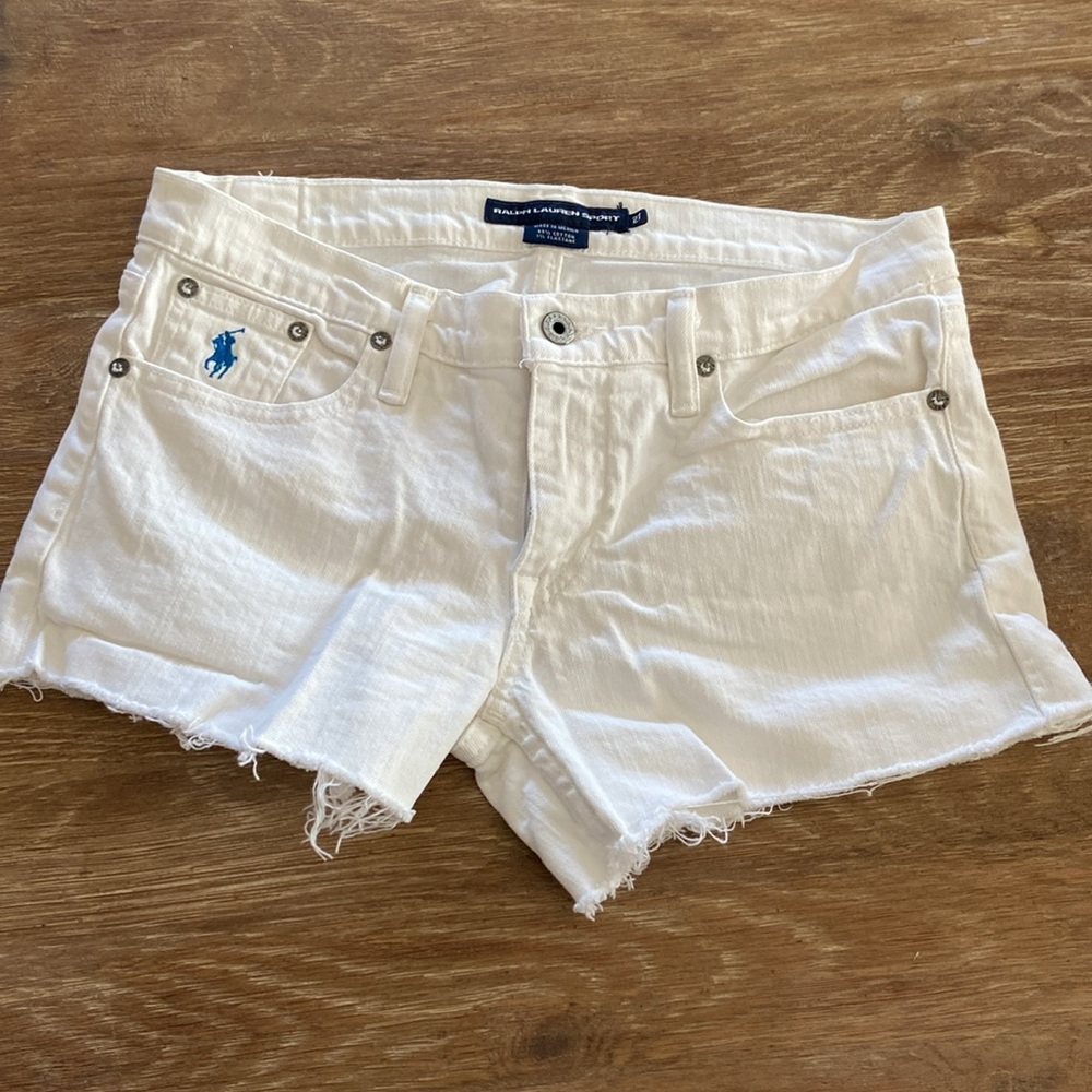 Polo Ralph Lauren white denim shorts size 27